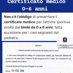 Notizie utili - Certificato medico per bambini 0-6 anni