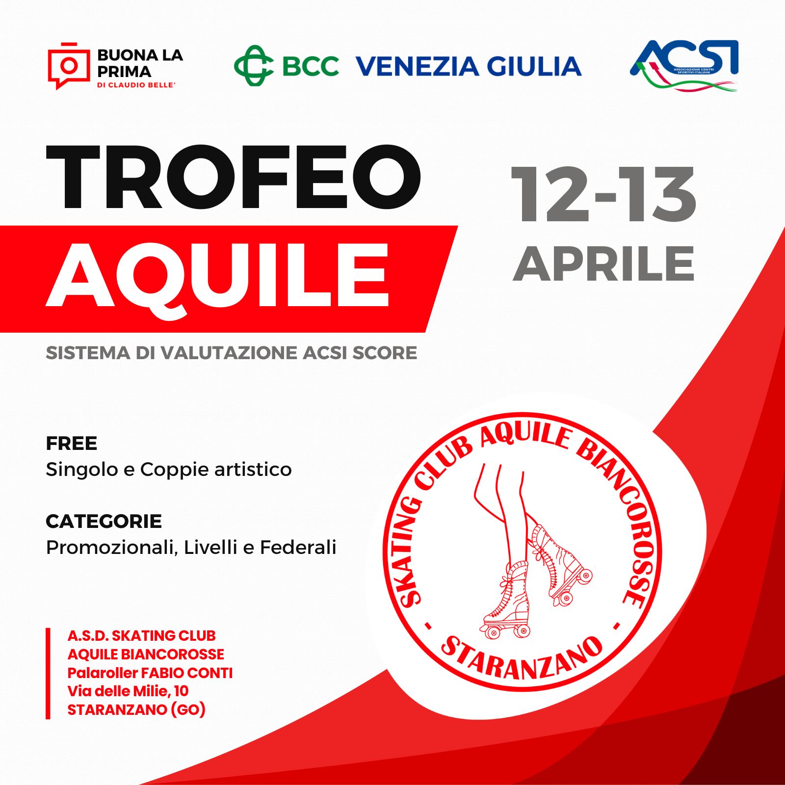 Locandina Trofeo Aquile 2025 Pattinaggio artistico Staranzano (GO) Locandina Trofeo Aquile 2025 Pattinaggio artistico Staranzano (GO)