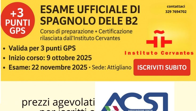 Locandina Esame ufficiale di spagnolo Dele B2 Pandora