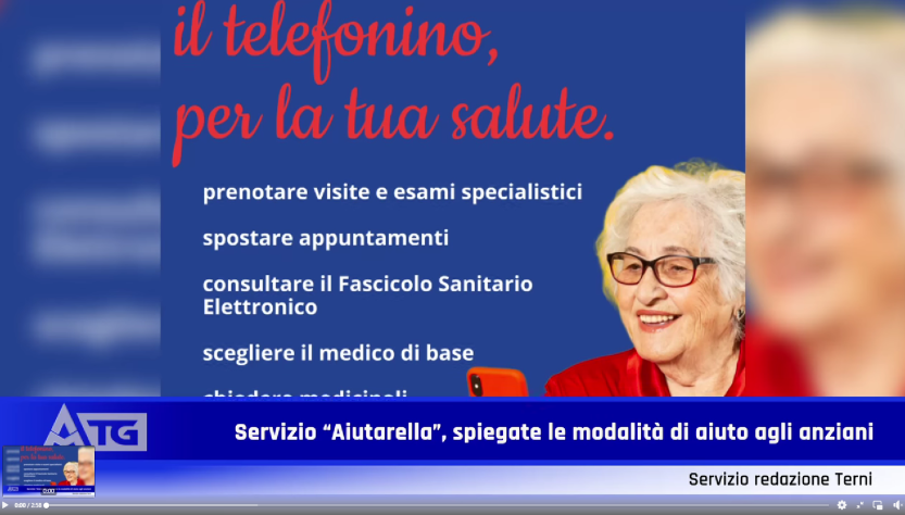 Servizio "il telefonino per la tua salute" associazione "Aiutarella" Terni