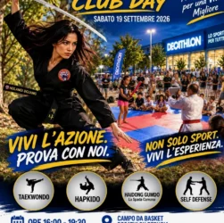 Locandina Holangi Dojang Martial Arts School - ASD Hapkido Perugia al Decathlon Club Day Perugia – 19 SETTEMBRE 2026
